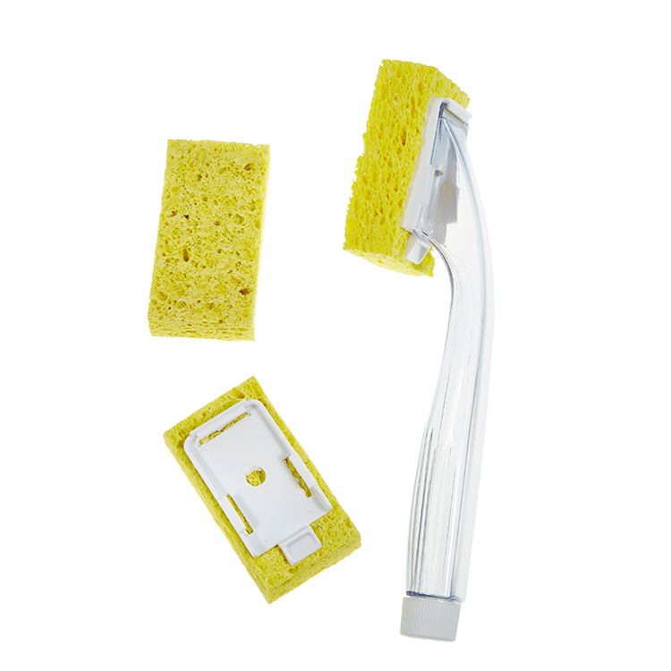 Arrow Dish Sponge With Soap Dispenser Handle and 4 Refill Sponges -  Fillable Dish Wand for Quick, Convenient Cleaning - Made in the USA - Easy  to