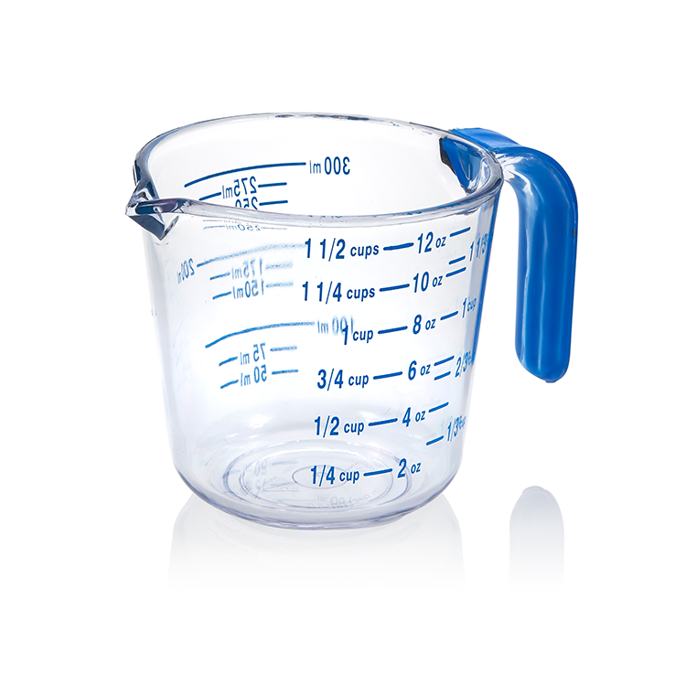 Arrow Plastic Measuring Cups for Liquids, Set of 2 - With Cool-Grip Handle  - BPA-Free Measuring Cups with Spout and Clear Measurements - Microwave and  Dishwasher Safe - 1.5 and 4.5 Cups 