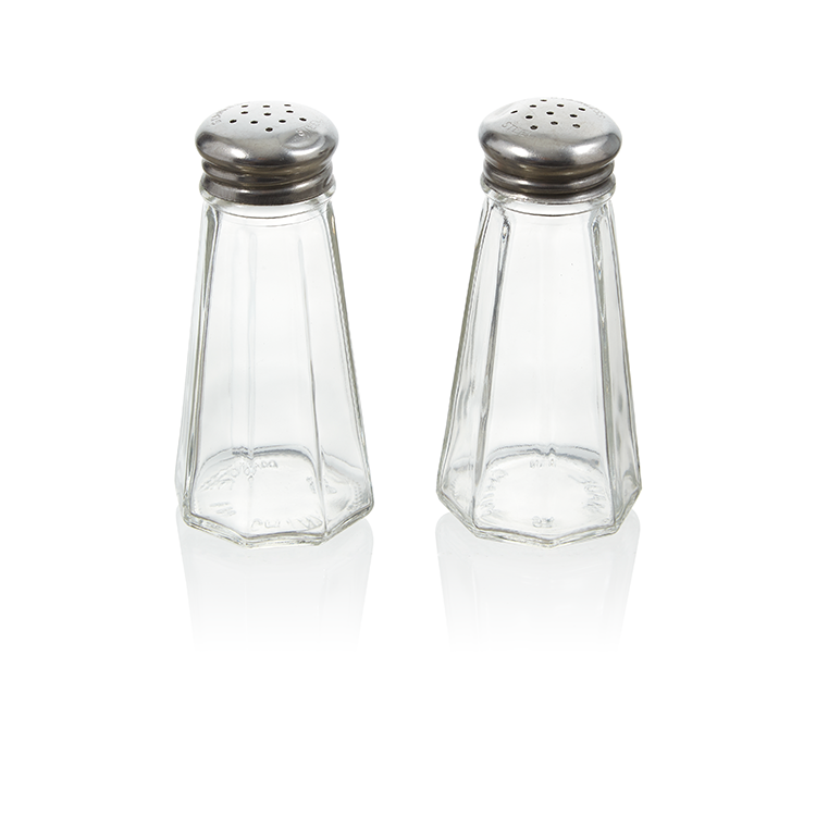 Salt and Pepper Shakers Glass Set (Clear)