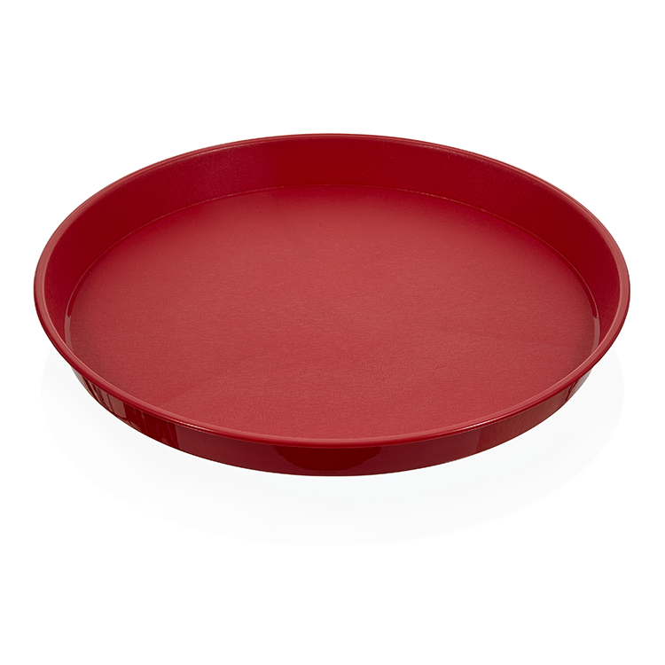Red Round Serving Tray Arrow Home, Round Serving Platter Plastic