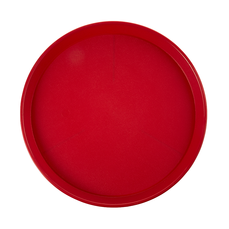 Red Round Serving Tray